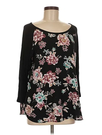 Pre-owned Le Lis Long Sleeve Blouse In Black