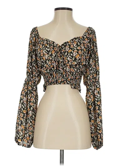 Le Lis Long Sleeve Blouse In Black