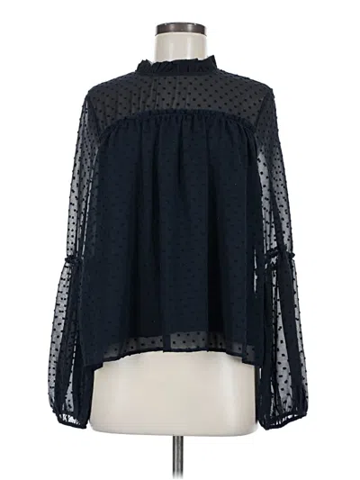 Pre-owned Le Lis Long Sleeve Blouse In Blue