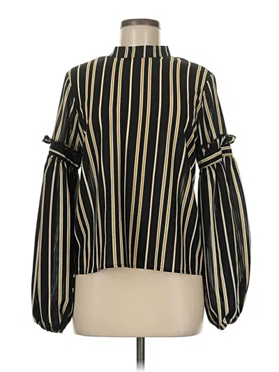 Pre-owned Le Lis Long Sleeve Blouse In Gold