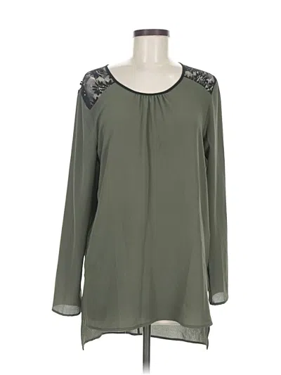 Pre-owned Le Lis Long Sleeve Blouse In Green