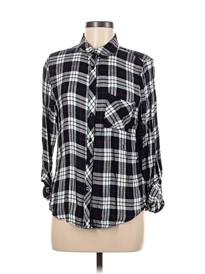 Pre-owned Le Lis Long Sleeve Button Down Shirt In Black