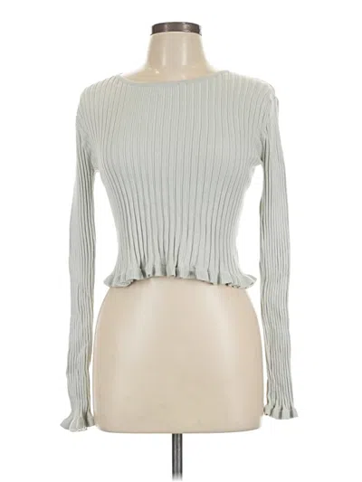 Pre-owned Le Lis Long Sleeve Top Gray Turtleneck Tops