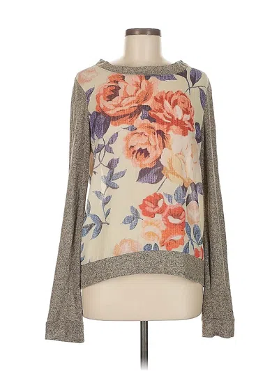 Pre-owned Le Lis Long Sleeve Top Orange Cowl Neck Tops