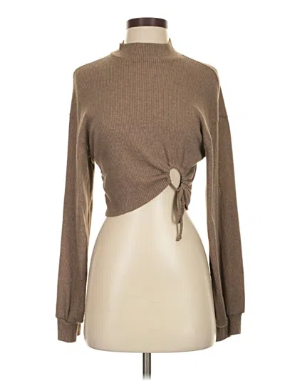 Pre-owned Le Lis Long Sleeve Turtleneck In Brown
