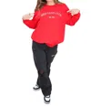 Le Lis Love Yourself Sweatshirt In Red In Red