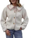 Le Lis Mabel Sherpa Jacket Top In White In White