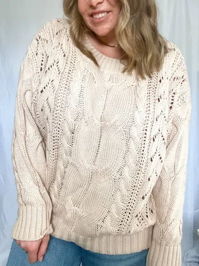 LE LIS MAEVE OVERSIZED SWEATER IN BEIGE