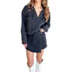 Le Lis Maggie Denim Shirt In Black In Black