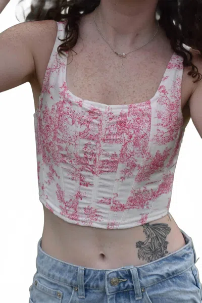 Le Lis Magnolia Corset Top In Pink