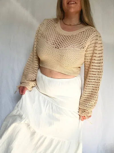 Le Lis Malia Crochet Top In Natural