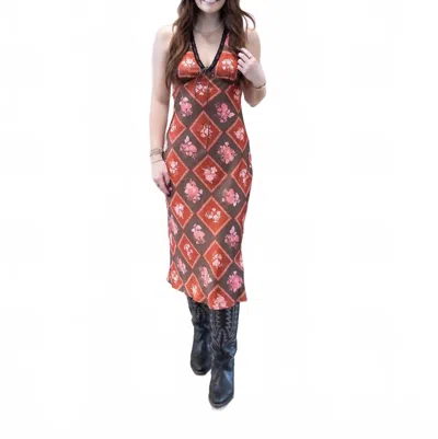 Le Lis Margot Midi Dress In Brown