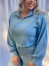 Le Lis Marina Contrast Pullover In Blue