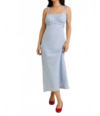 Le Lis Mariposa Floral Midi Dress In Blue