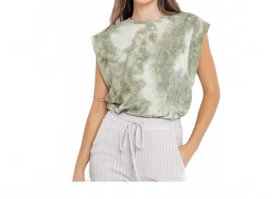 Le Lis Marissa Muscle Tank Top In Sage In Green