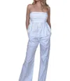 Le Lis Matilda Matching Set In Blue Pinstripe In Multi