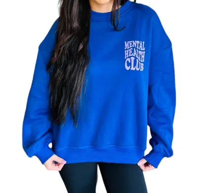 Le Lis Mental Health Club Sweatshirt In Blue