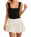 Le Lis Missy Open Back Bow Bodysuits In Black In Black