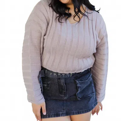 Le Lis Mug Life Sweater In Coco In Brown