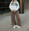 Le Lis New York Stripe Sweater In Beige/navy In Multi