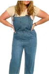 Le Lis Noah Denim Overalls In Medium Wash In Blue