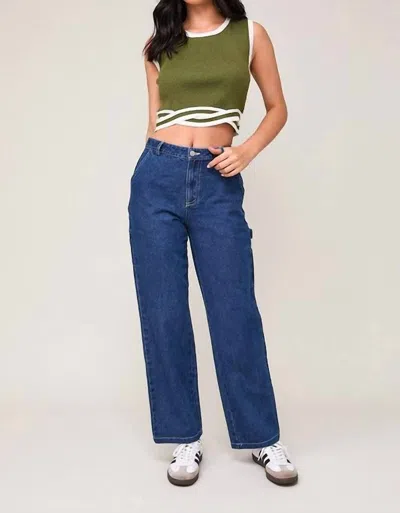 Le Lis Oliva Knit Tank In Olive In Green