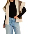Le Lis Oversized Polar Vest In Brown In Brown