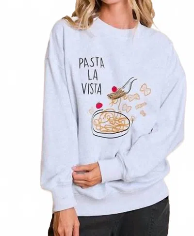 Le Lis Pasta La Vista Sweatshirt In Blue