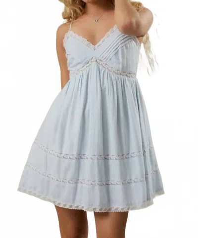 Le Lis Petal Dress Mini Dress With Trim Detail In Blue