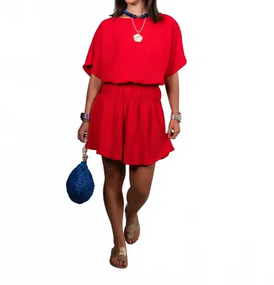 Le Lis Poppy Mini Dress In Red
