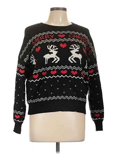 Pre-owned Le Lis Pullover Sweater In Black