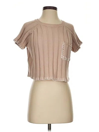 Pre-owned Le Lis Pullover Sweater In Tan