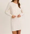 Le Lis Remi Floral Pointelle Cardigan In Ivory