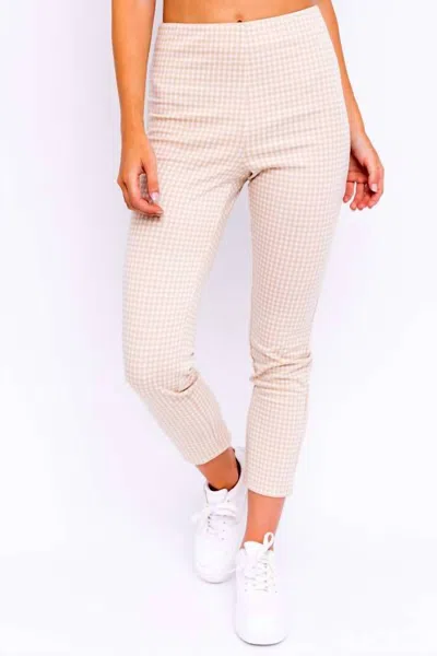 Le Lis Retro Checker Pants In Pink
