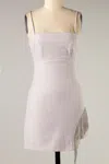 Le Lis Rhinestone Fringe Dress In Lavender In Multi