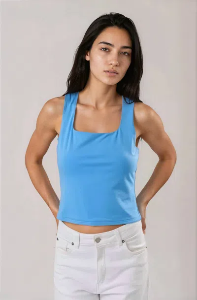 Le Lis Sail Away With Me Open Back Top In Blue