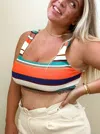 Le Lis San Jose Cropped Tank Top In Orange Multi
