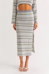 Le Lis Saylor Stripe Midi Skirt In Multi Stripe