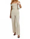 Le Lis Second Glance Sweater Set In Cream In Neutral