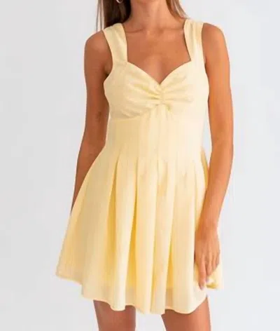 Le Lis Seersucker Sleeveless Mini Dress In Yellow