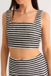 Le Lis Sevilla Crop Top In Black/white
