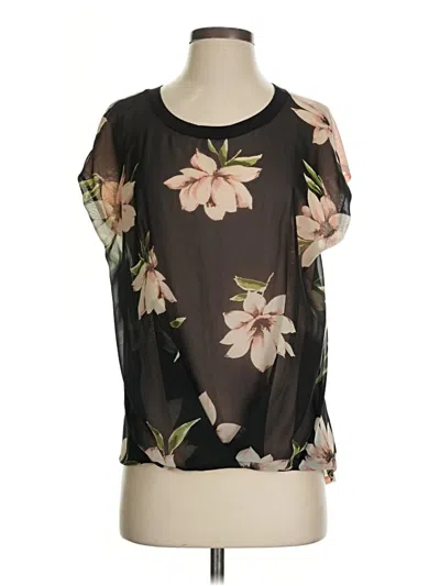 Pre-owned Le Lis Short Sleeve Blouse In Black
