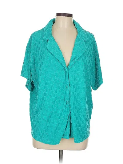 Pre-owned Le Lis Short Sleeve Blouse In Blue