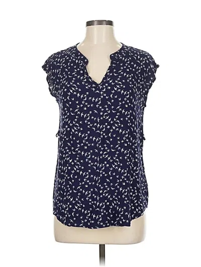 Pre-owned Le Lis Short Sleeve Blouse In Blue