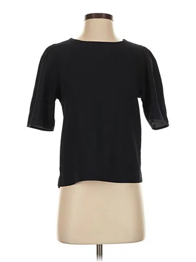 Pre-owned Le Lis Short Sleeve Top Black Boatneck Tops