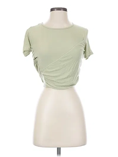 Pre-owned Le Lis Short Sleeve Top Green Cowl Neck Tops