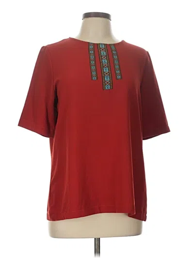 Pre-owned Le Lis Short Sleeve T-shirt In Burgundy