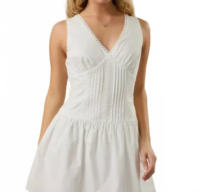 Le Lis Skye Poplin Mini Dress In White