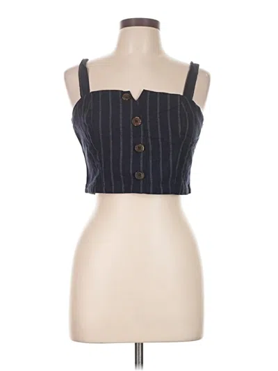 Pre-owned Le Lis Sleeveless Blouse In Black