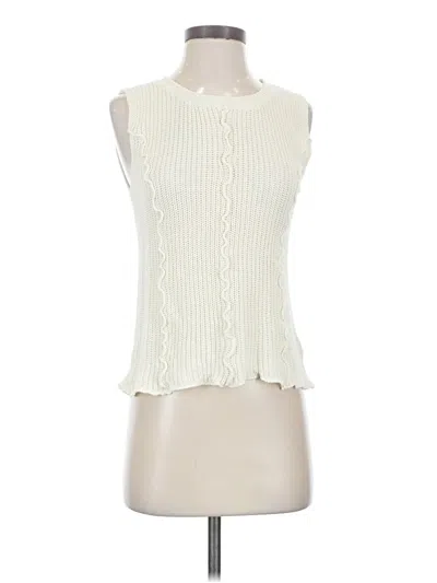 Pre-owned Le Lis Sleeveless Blouse In Ivory